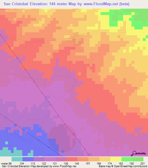 San Cristobal,Nicaragua Elevation Map