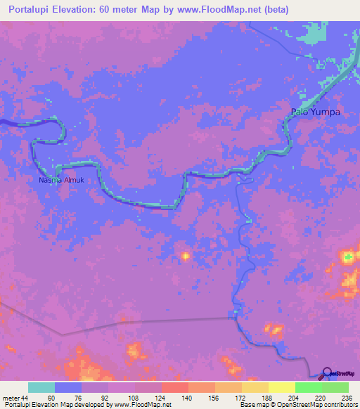Portalupi,Nicaragua Elevation Map
