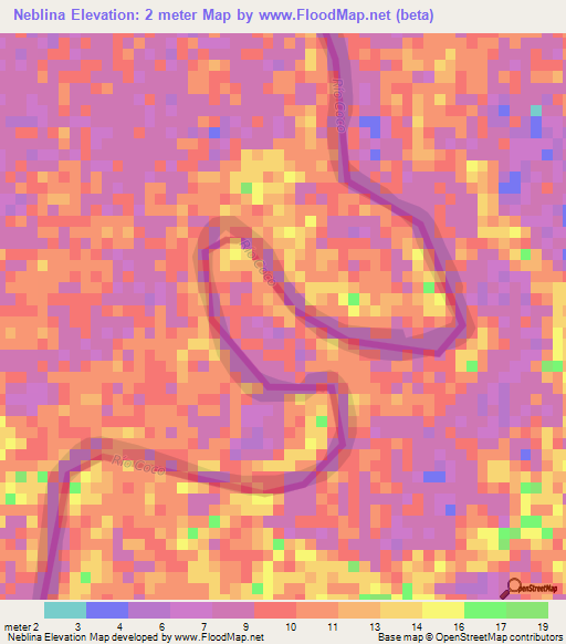 Neblina,Nicaragua Elevation Map