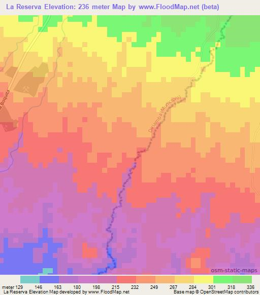 La Reserva,Nicaragua Elevation Map