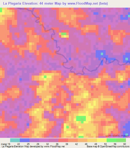La Plegaria,Nicaragua Elevation Map