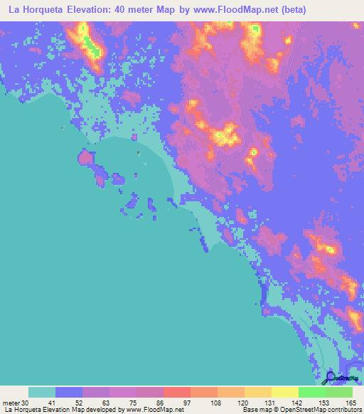 La Horqueta,Nicaragua Elevation Map