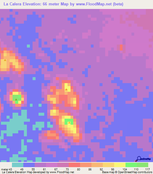 La Calera,Nicaragua Elevation Map