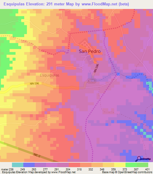 Esquipulas,Nicaragua Elevation Map