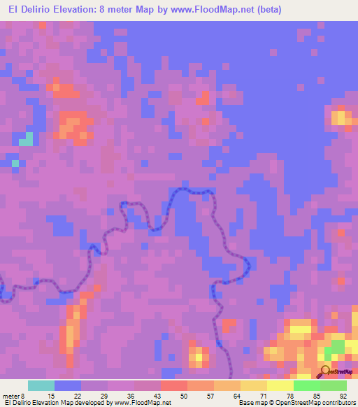 El Delirio,Nicaragua Elevation Map