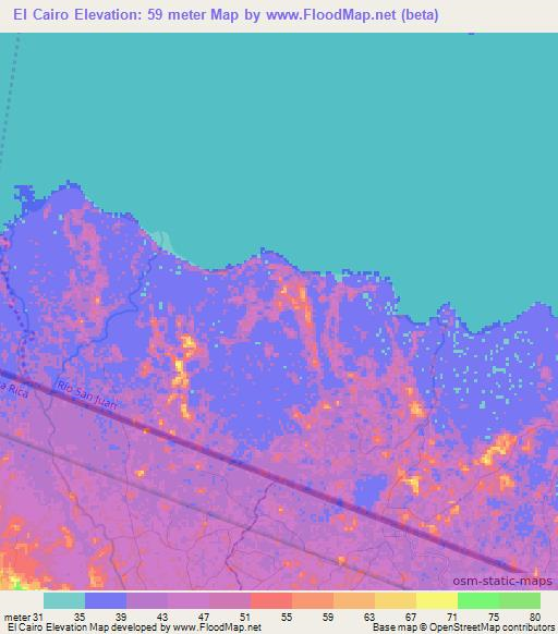 El Cairo,Nicaragua Elevation Map