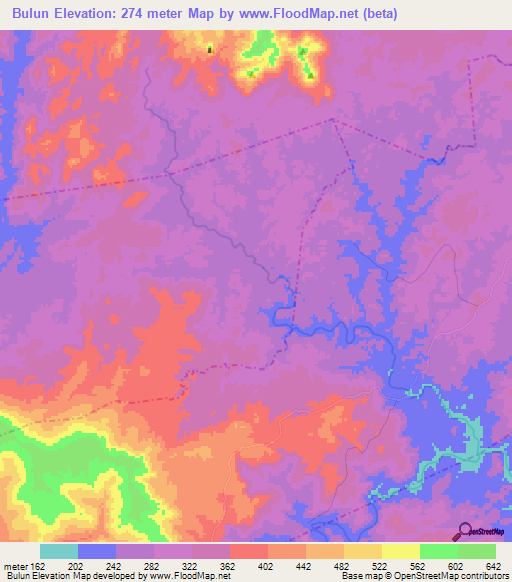 Bulun,Nicaragua Elevation Map