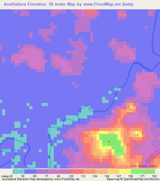 Auxiliadora,Nicaragua Elevation Map