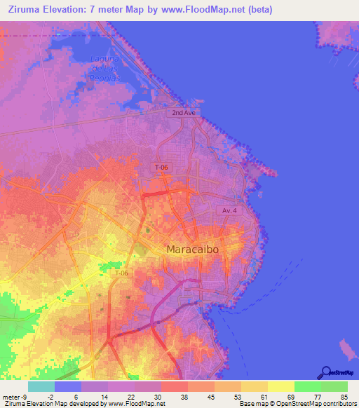 Ziruma,Venezuela Elevation Map