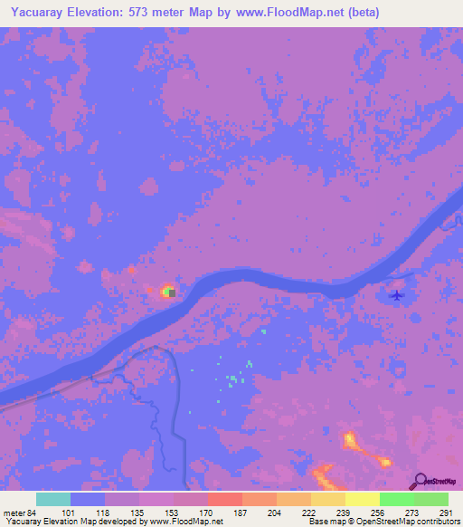 Yacuaray,Venezuela Elevation Map