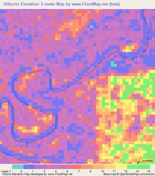 Villorrio,Venezuela Elevation Map