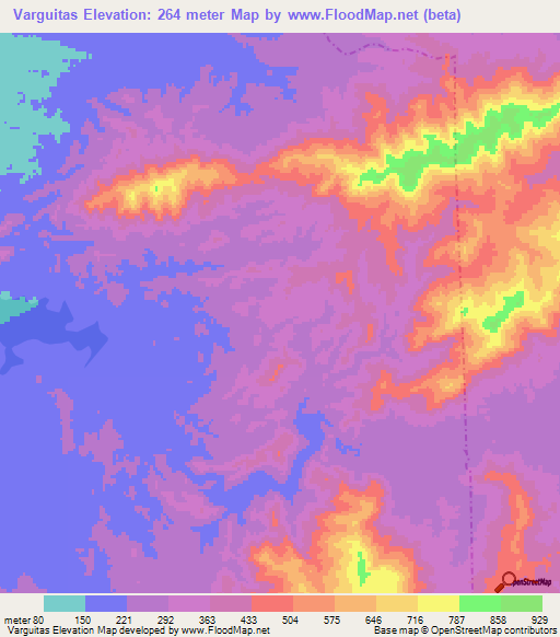 Varguitas,Venezuela Elevation Map