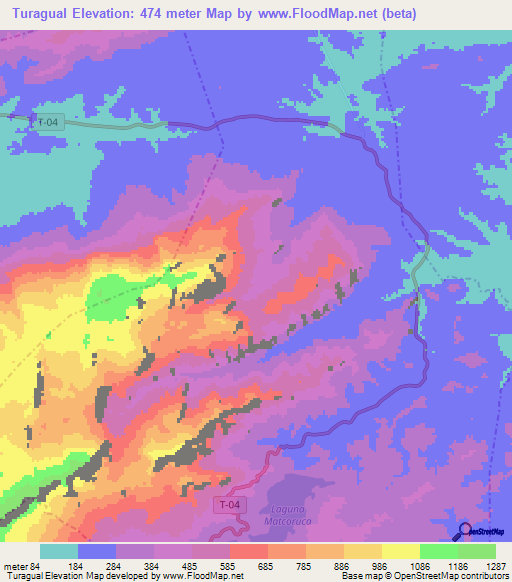 Turagual,Venezuela Elevation Map