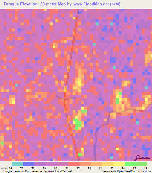 Turagua,Venezuela Elevation Map
