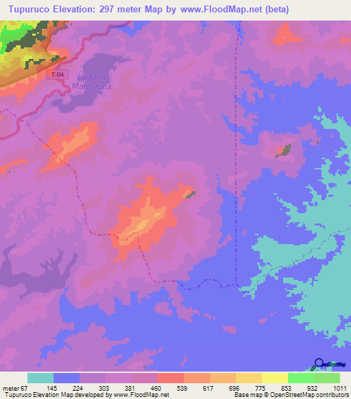 Tupuruco,Venezuela Elevation Map