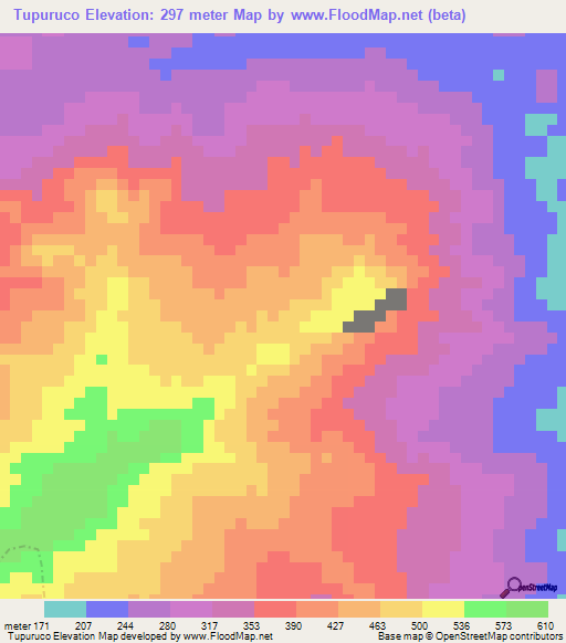 Tupuruco,Venezuela Elevation Map