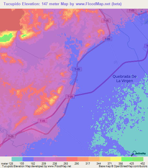 Tucupido,Venezuela Elevation Map