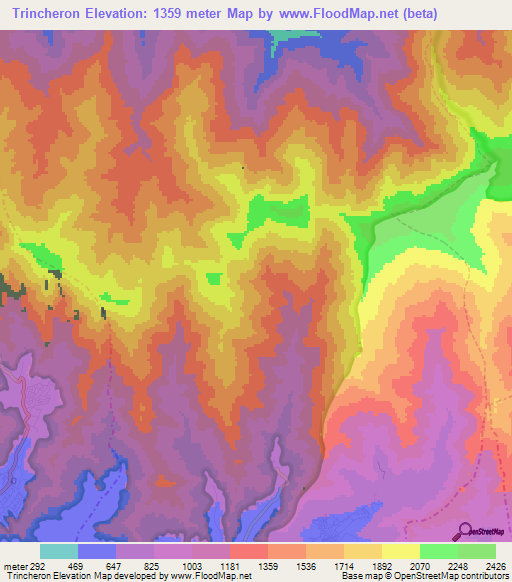 Trincheron,Venezuela Elevation Map