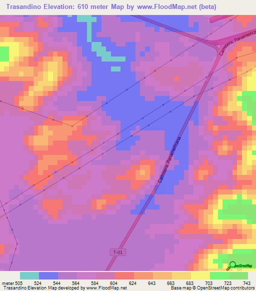 Trasandino,Venezuela Elevation Map