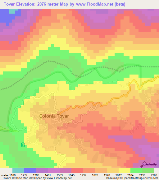 Tovar,Venezuela Elevation Map