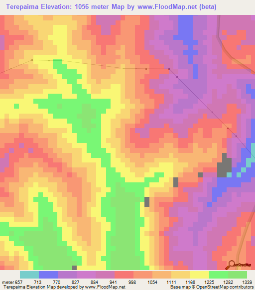Terepaima,Venezuela Elevation Map