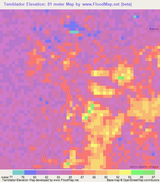 Temblador,Venezuela Elevation Map