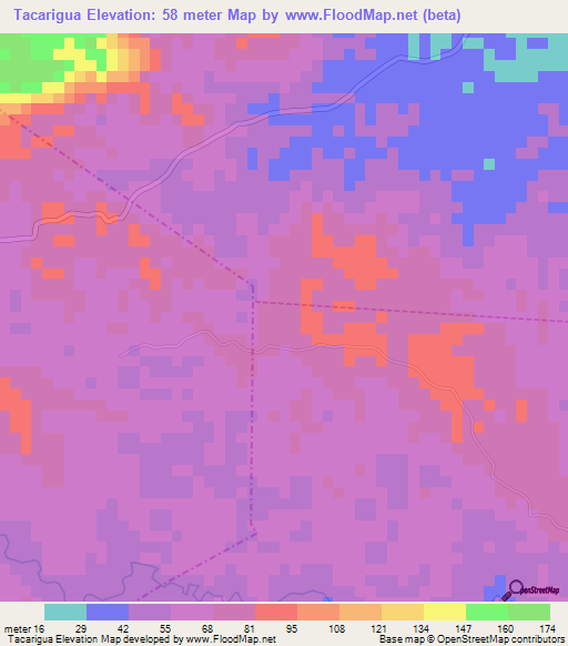 Tacarigua,Venezuela Elevation Map