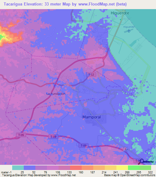 Tacarigua,Venezuela Elevation Map