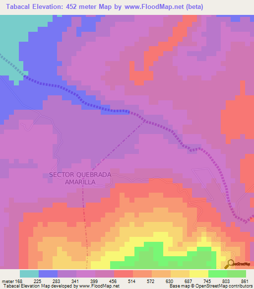 Tabacal,Venezuela Elevation Map