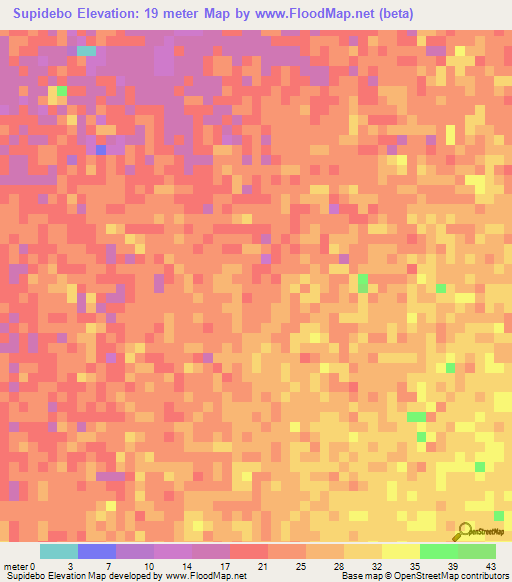 Supidebo,Venezuela Elevation Map