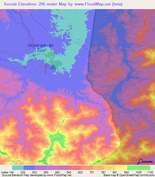 Sucuta,Venezuela Elevation Map