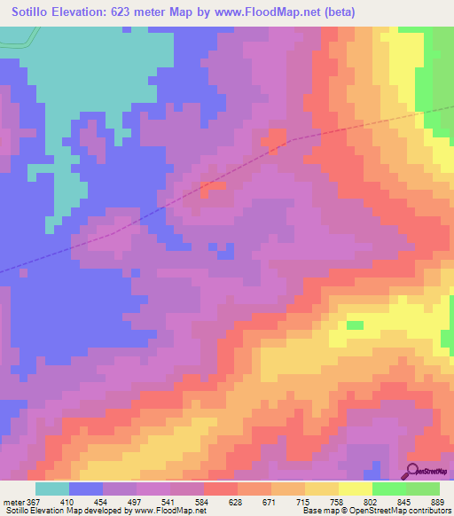 Sotillo,Venezuela Elevation Map