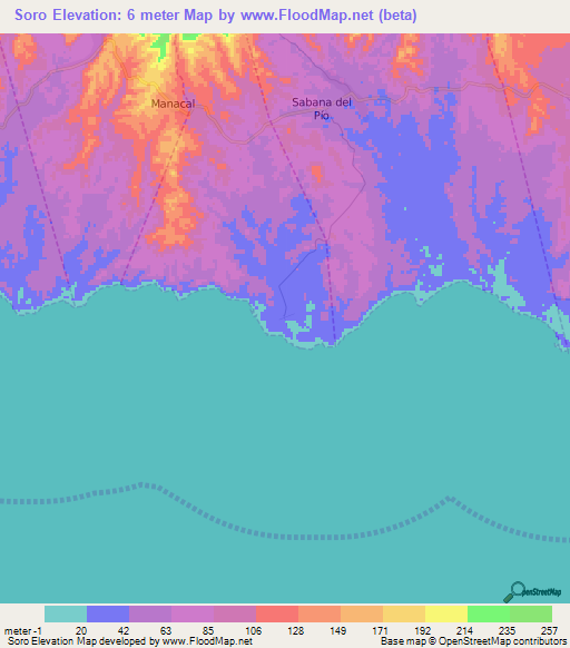 Soro,Venezuela Elevation Map