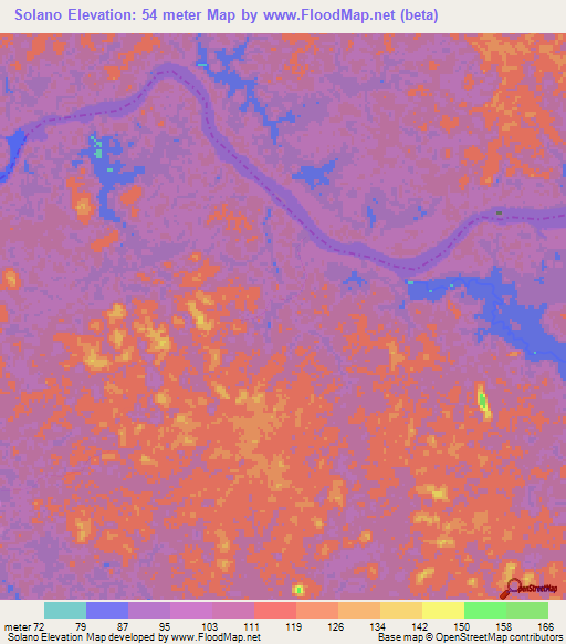 Solano,Venezuela Elevation Map