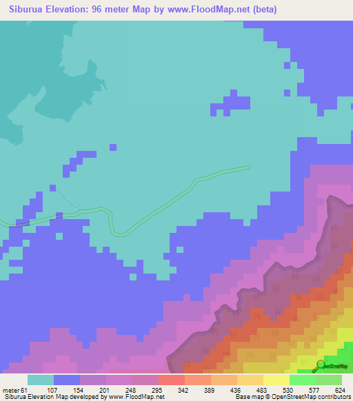 Siburua,Venezuela Elevation Map