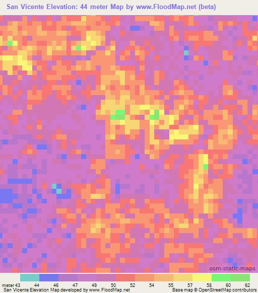 San Vicente,Venezuela Elevation Map