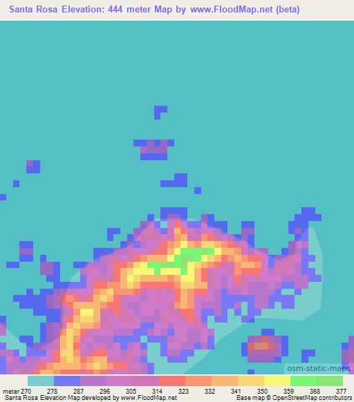 Santa Rosa,Venezuela Elevation Map