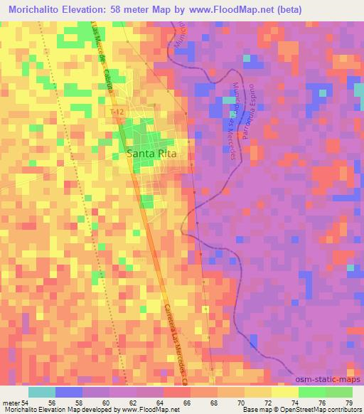 Morichalito,Venezuela Elevation Map