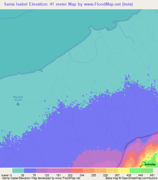 Santa Isabel,Venezuela Elevation Map