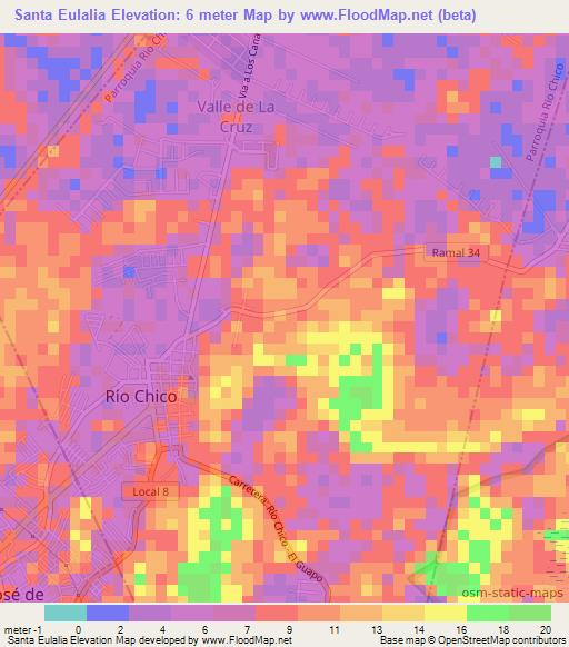 Santa Eulalia,Venezuela Elevation Map