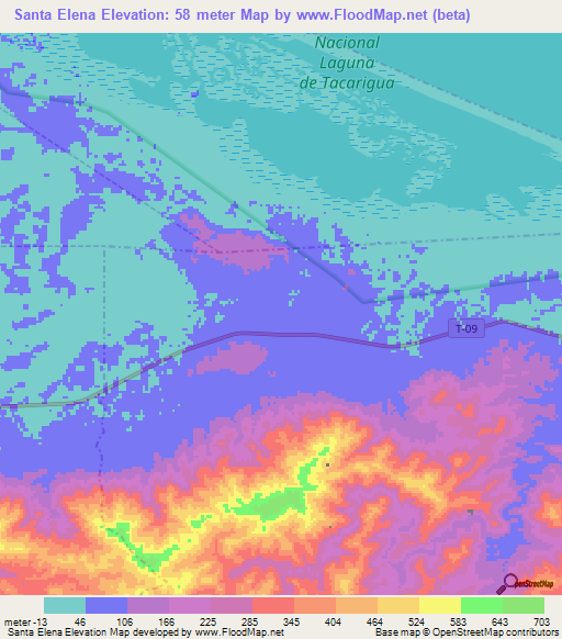 Santa Elena,Venezuela Elevation Map