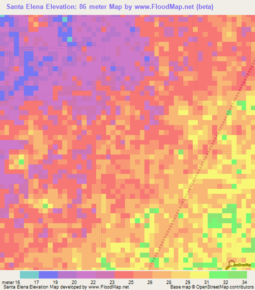 Santa Elena,Venezuela Elevation Map