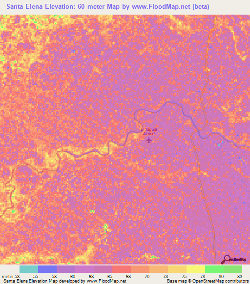 Santa Elena,Venezuela Elevation Map