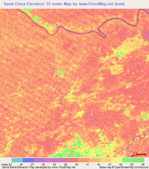 Santa Elena,Venezuela Elevation Map
