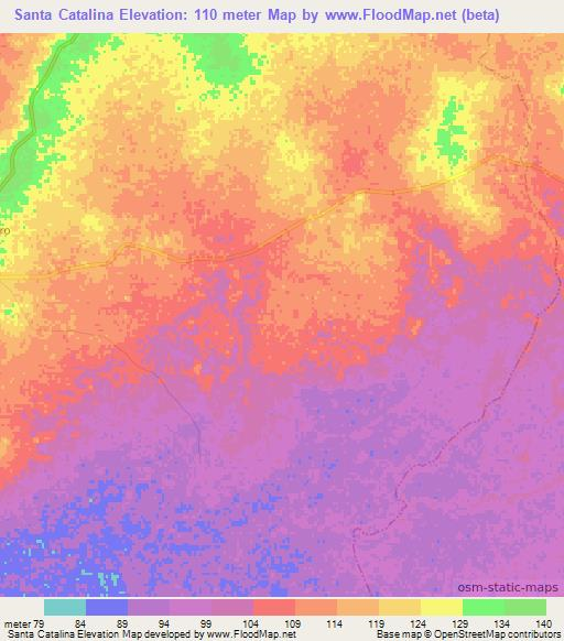 Santa Catalina,Venezuela Elevation Map