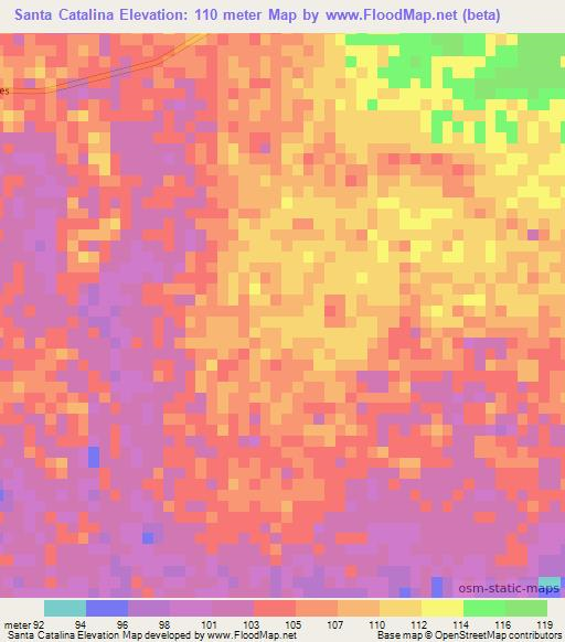 Santa Catalina,Venezuela Elevation Map