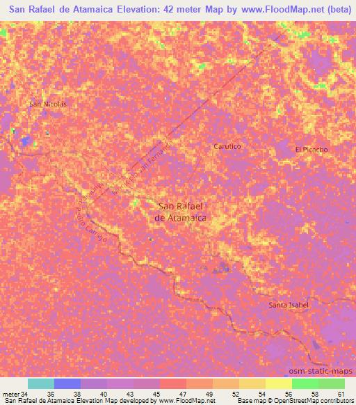 San Rafael de Atamaica,Venezuela Elevation Map