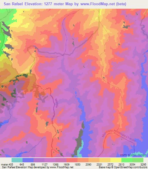 San Rafael,Venezuela Elevation Map