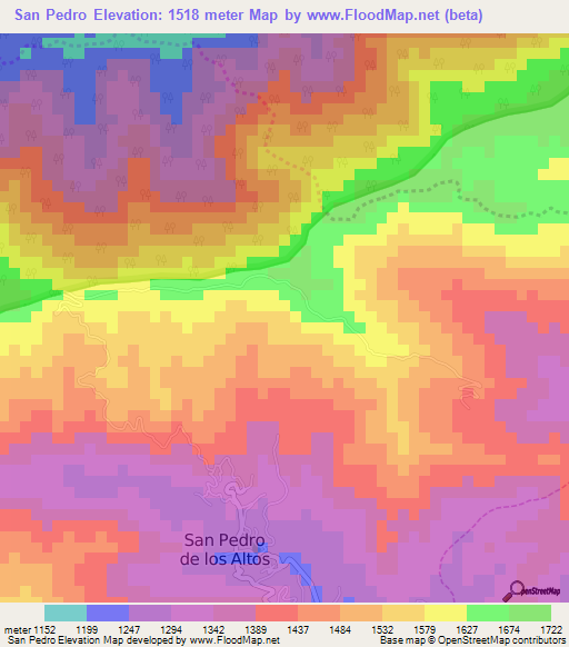 San Pedro,Venezuela Elevation Map
