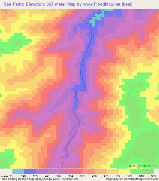 San Pedro,Venezuela Elevation Map